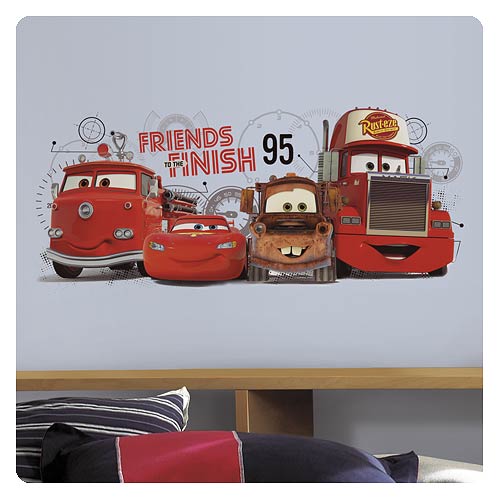 Cars 2 Friends to the Finish Giant Wall Decal